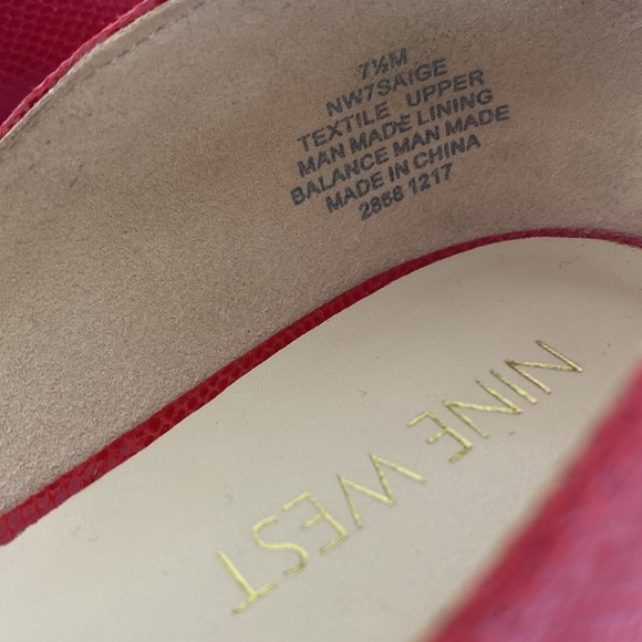 EUC Nine West Orange D’Orsay pointy toe flats - Picture 10 of 10